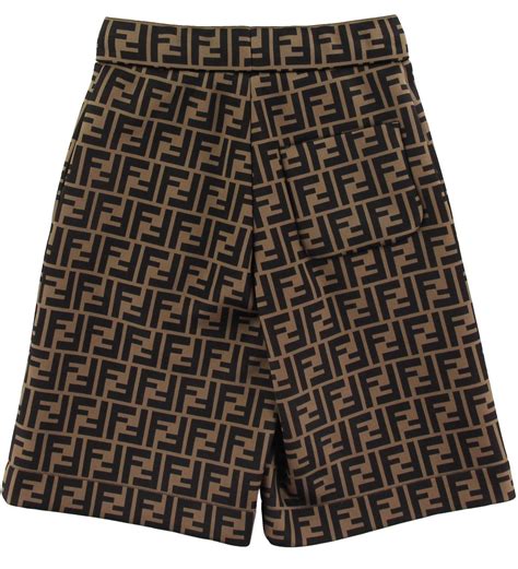 fendi shorts brown